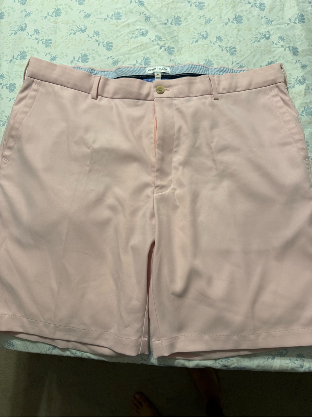 Peter Millar Pale Pink Flat-Front Performance Shorts